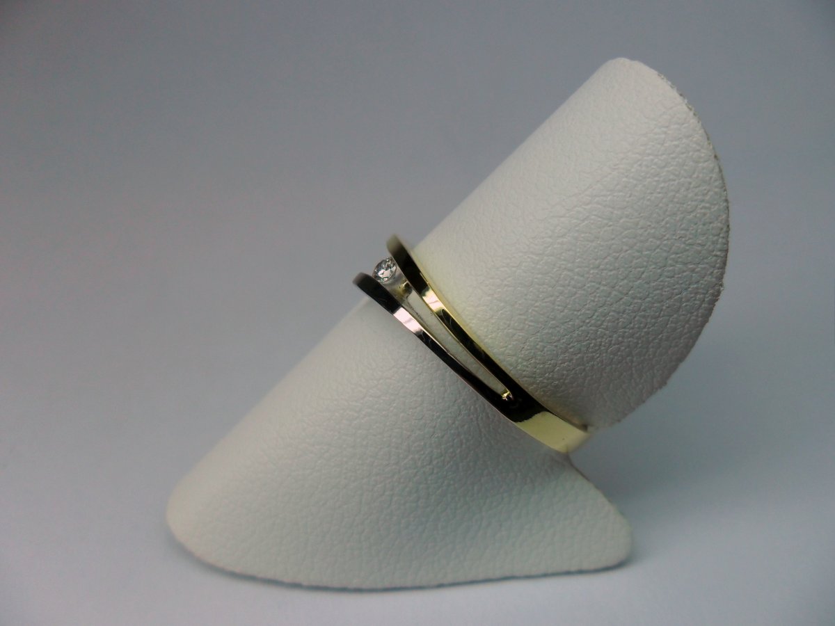 Klemspleet Ring Bicolor 0.04 crt.